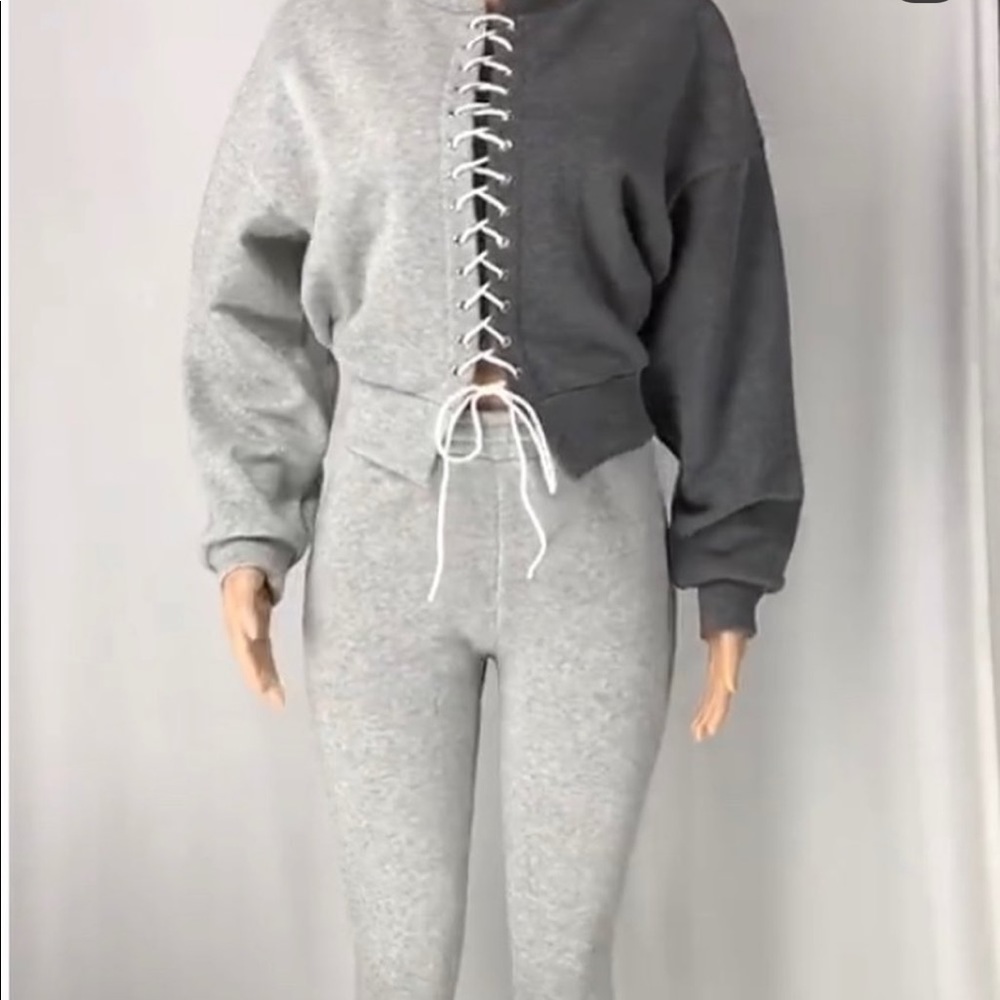 Grey sweat suit